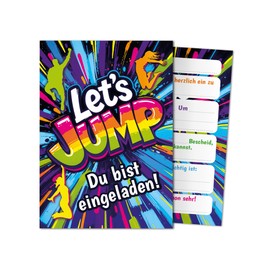 12 Invitations for Children's Birthday Party Jump Party Girls Children Boys Cool Colourful Invitations Birthday Invitations Kids