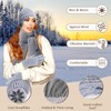 4 Packs Women Winter Hat Scarf Gloves Socks Set, Fleece