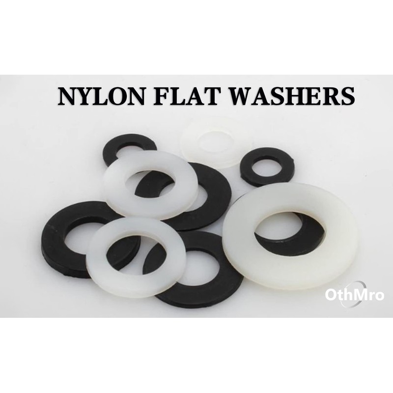 Othmro Nylon Flat Washers M4 17mm OD 4mm ID 1mm