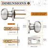 Probrico Brushed Nickel Door Knob, Passage Door Knobs for Closet