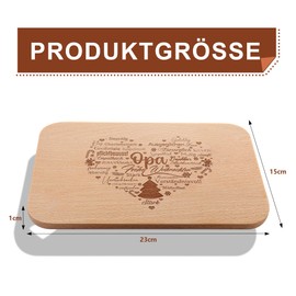 Set of 2 Gift Ideas for Grandma and Grandpa with Engraving – Wooden Breakfast Board as Christmas Gifts – Christmas Praise