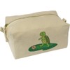 'Turtle Playing Football' Canvas Wash Bag/Makeup Case (CS00038541)