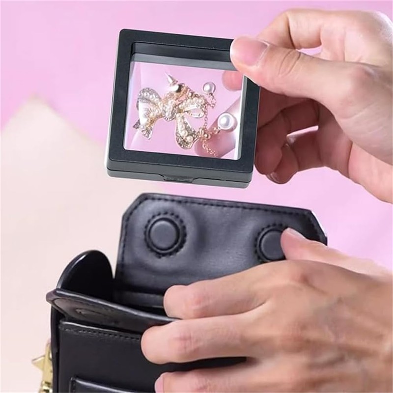 WELANGBN Black 3D Floating Frame Display Holder Stands, 1 PCS