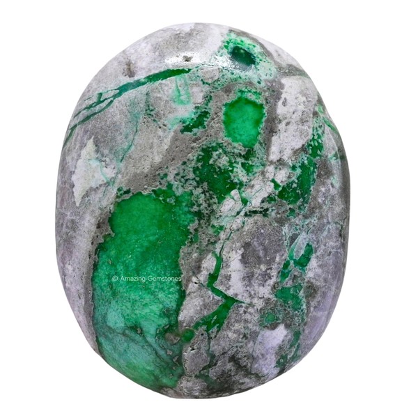 Amazing Gemstone Variscite Massage Polished Crystal Palm Stone, Large Size