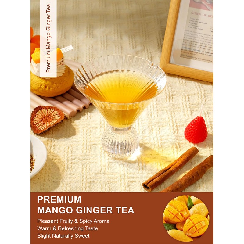 TeeLux Mango Ginger Tea, Zesty Ginger Root & Warm Cinnamon