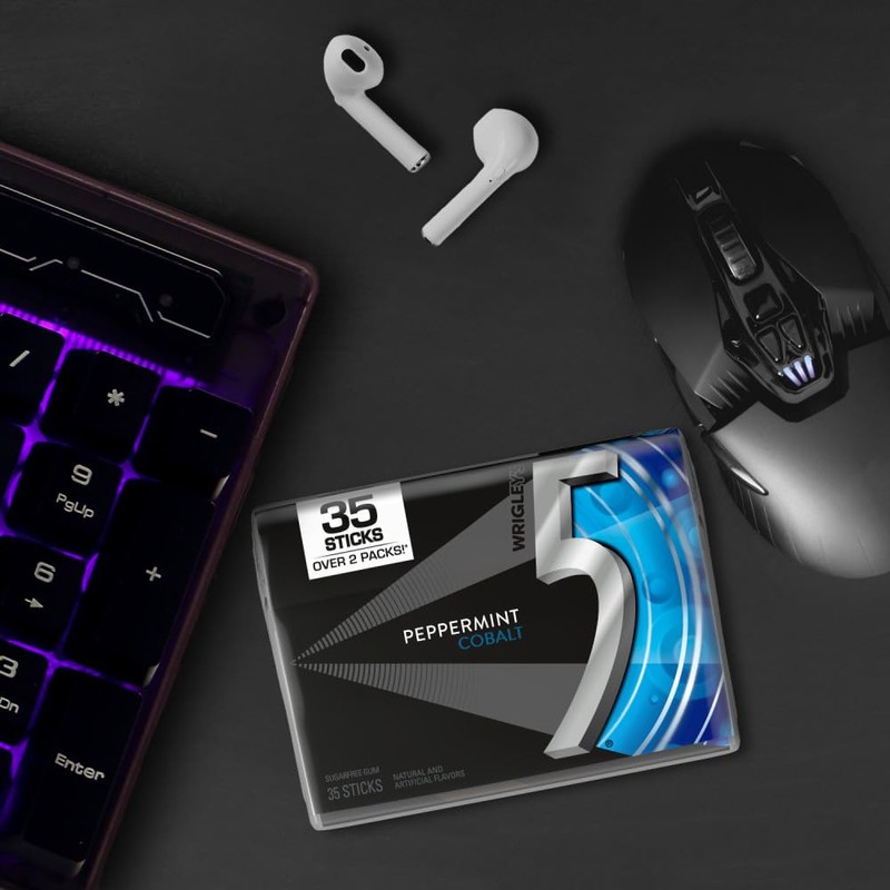 Wrigley's 5 GUM Peppermint Cobalt Sugar Free Chewing Gum, 35