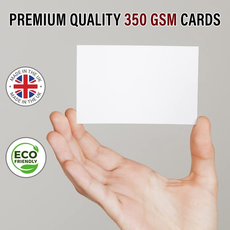 Pack of 50 Blank Flash Cards White (85 x 55