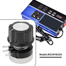 Be In Your Mind 1pcs RV24YN20S B101 100 ohm Carbon Film Potentiometer 3 Soldering Terminals Wire Wound Potentiometer with A03 Knob for Speed Control Inverters