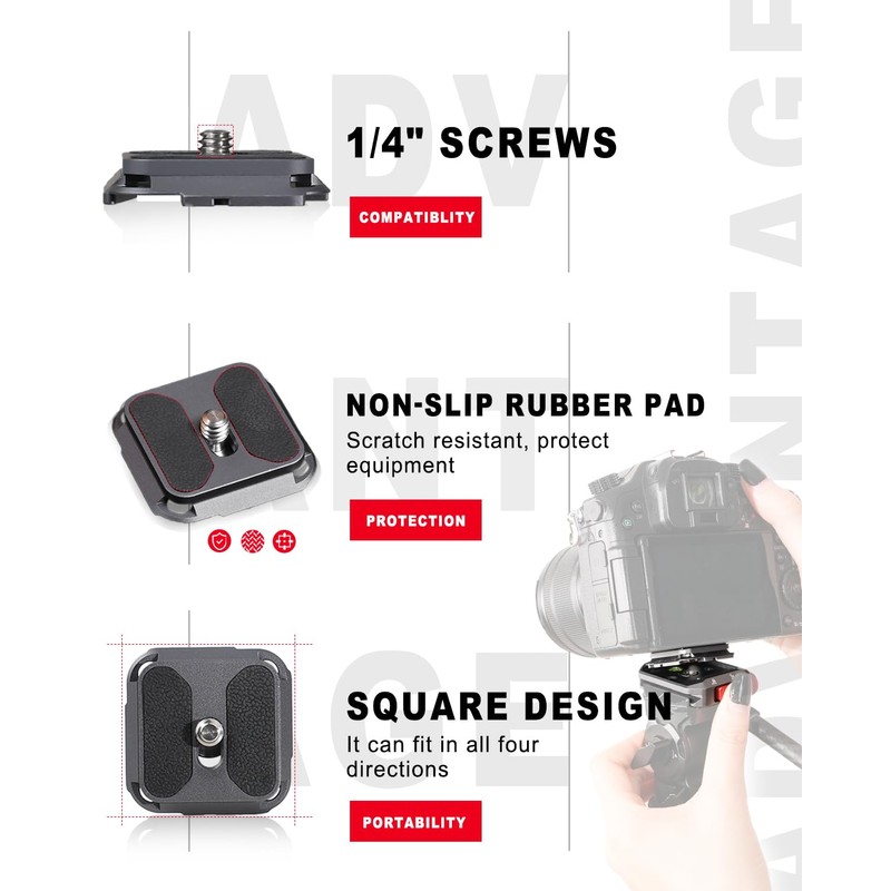 IFOOTAGE Quick Release Kit for Camera Stabilizer, DSLR, Q38-RS QR