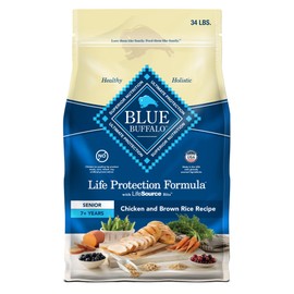 Blue Buffalo Blue Buffalo Life Protection Formula Senior Dry Dog Food, Supports Joint Health and Mobility, Made with Natural Ingredients, Chicken & Brown Rice Recipe, 34-lb. Bag