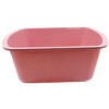 Portable Rectangular Plastic Wash Basin, 6 Quarts with Graduations, Rose