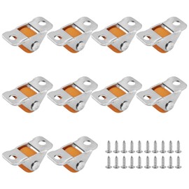 Pack of 10 Small Fixed Castors Wheel Castors Rubber Furniture Castors Transport Castors Mini Swivel Castors with Metal Plate for Furniture Appliances Equipment Tool Boxes Trolleys