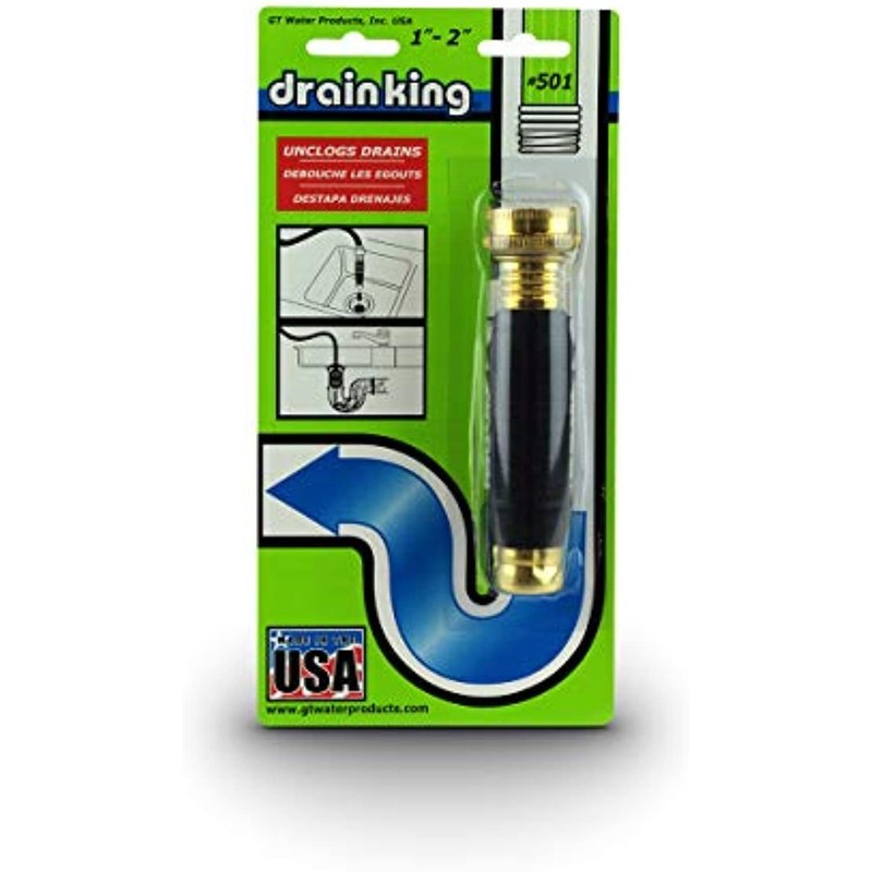 Drain King 501 Unclogs Bathroom Sinks, Showers, and Swimming Pool