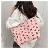 Bolso De Mano De Gran Capacidad Con Estampado De Labios
