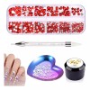Mouyic Cristales Piedras Para Uñas + Katana+ Bandeja + Pegamento Uv