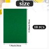 BOUBONI 10PCS Green Self Adhesive Felt Fabric Sheets Sticky Felt