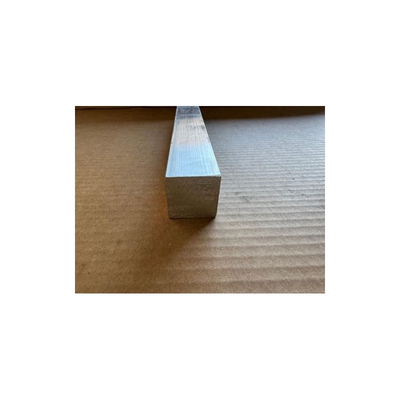 Aluminum Square Bar, 1.5" x 1.5", Solid Stock, Machining, 6061-T6511,