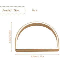 Rumyve 8Pcs Metal Napkin Rings Set,Gold Napkin Buckle Holder,Napkin Rings Holder Tableware Accessories for Wedding Banquet Anniversary Christmas Dinner Table Decoration