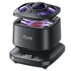 Ultrasonic Retainer Cleaner, Detachable 45kHz Retainer Cleaner Machine 3 Modes Dental Cleaning Pod with Visible Window Digital Timer for Mouth Guard, Dentures, Aligner, Braces, Jewelry - Black