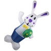 6.5FT High Easter Blue Bunny Holding Easter Egg Inflatable Yard