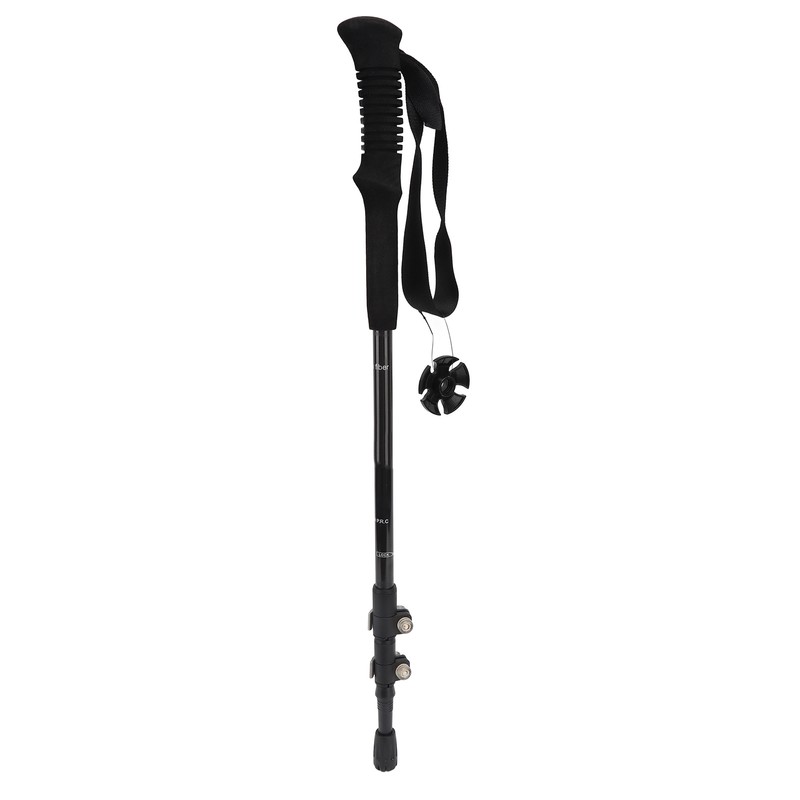 Hiking Stick 3 Section Carbon Fiber Rod EVA Foam Handle