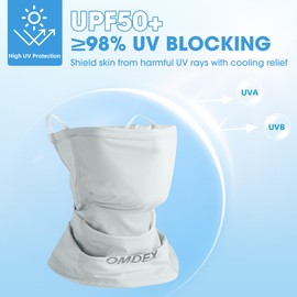 OMDEX Cooling Neck Gaiter Face Cover for Sun Protection UPF 50+ UV Face Mask Bandana for Men Women Fishing Cycling Hiking