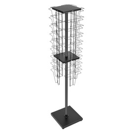GMSLuu 360°Rotating Magazine Holder with 36 Pockets, Brochure Display Stand Rack Brochure Organizer for Offices, Audiovisual Stores, Schools.