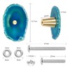 Rockcloud Pack of 4 Natural Agate Slice Cabinet Knobs Dresser