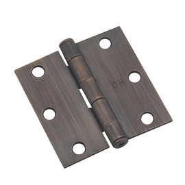 Richelieu 820ORBB Onward (2-Pack) 3-inch (76 mm) Full Mortise Butt Hinge for Interior Door, Square Corner, Oil-Rubbed Bronze Finish