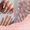 Virellay 24 Stück Press on Nails Mandel French Aurora, Nägel