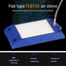 GLOGLOW Aquarium Air Stone Bars, 6.7 x 3.5in Nano Bubble Air Stone Disc Bubble Diffuser Release Tool for Air Pumps Fish Within 150cm/59.1in(S)