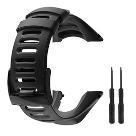 Picowe Watch Band Strap, All Black Replacement Strap Compatible with Suunto Ambit 1/2/2S/2R/3 Sport/3 Run/3 Peak