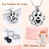 Minicremation Pet Cremation Jewellery for Ashes, Paw Print Urn Necklace