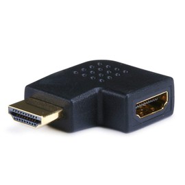 Monoprice HDMI Right Angle Port Saver Adapter (Male to Female) - 90 Degree - Vertical Flat Left