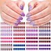 DANNEASY 16 Sheets French Nail Polish Stickers Full Nail Wraps