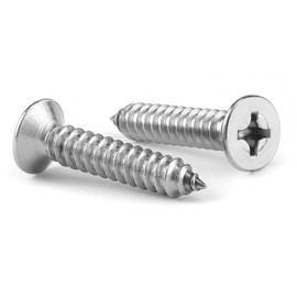 #12 x 3/4'' Wood Screw Fix 100Pcs 18-8 (304) Stainless Steel Screws Flat Head Phillips Fast Self Tapping Drywall Screws by SG TZH