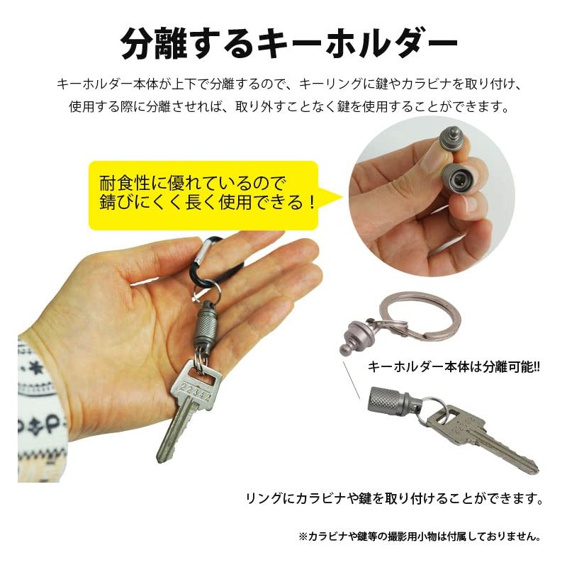 prendre Detachable Key Holder, Titanium Alloy, Key Ring Included, Removable,