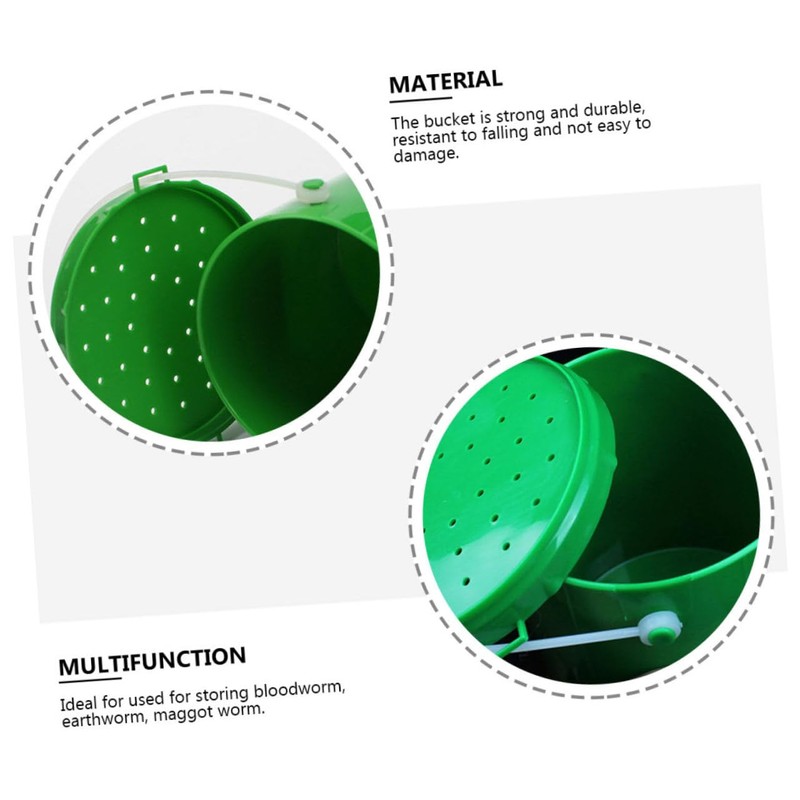 BESPORTBLE 2sets Plastic Fishing Bucket Container Handle Bait Cooler for