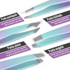 Triko Set 7 Pinzas para Cejas, Kit Profesional Acero Inoxidable,