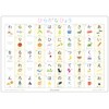 Anchante Hiragana Hyo [HIRAGANA CHART] A3, Rounded Corners, Waterproof