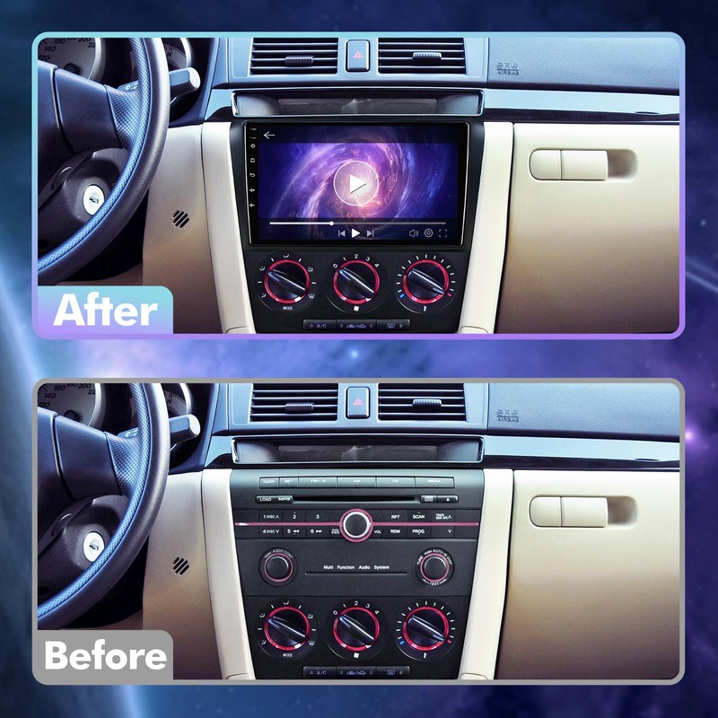 1+32G Android 13 Double Din Car Stereo for Mazda 3