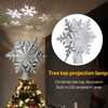 LED Snowflake Projection Lamp Silver Christmas Tree Rotating Snowstorm Decoration
