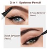 Silk Fiber Mascara,with Double heads Eyebrow Tattoo Pencil,2 in 1