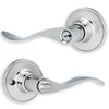 XFORT Cabriole Entrance Knob Set Polished Chrome, Door Knob with
