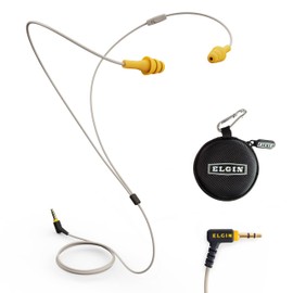 Elgin Ruckus+ Auriculares con Tapones para oídos con micrófono, reducción de Ruido 25 dB, con Cable, protección auditiva OSHA para Trabajo, construcción e Industria, Resistentes al Sudor.