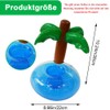 LATRAT Pack of 4 Inflatable Palm Tree Coasters, Jumbo Coconut