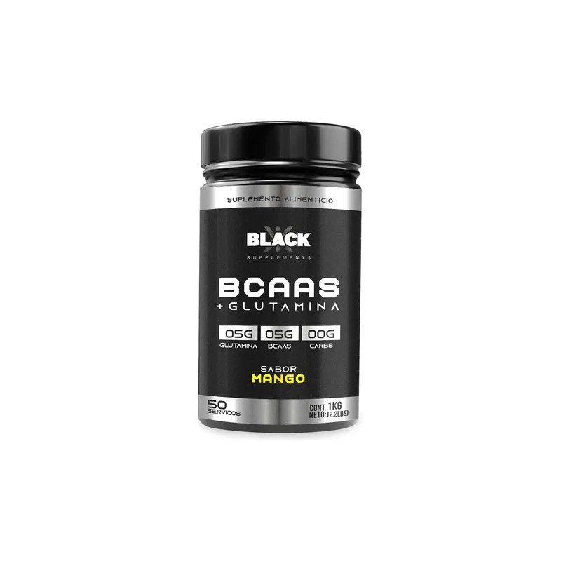 Black Supplements Aminoácidos Bcaas + Glutamina 1kg