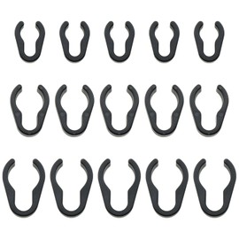 Heyous 15PCS Studio Accessory Microphone Stand Cable Clip Boom Cable Clamp Black Plastic Microphone Cable Retaining Clamp for Large Studio Microphone Stand and Lighting and Keyboard Stand