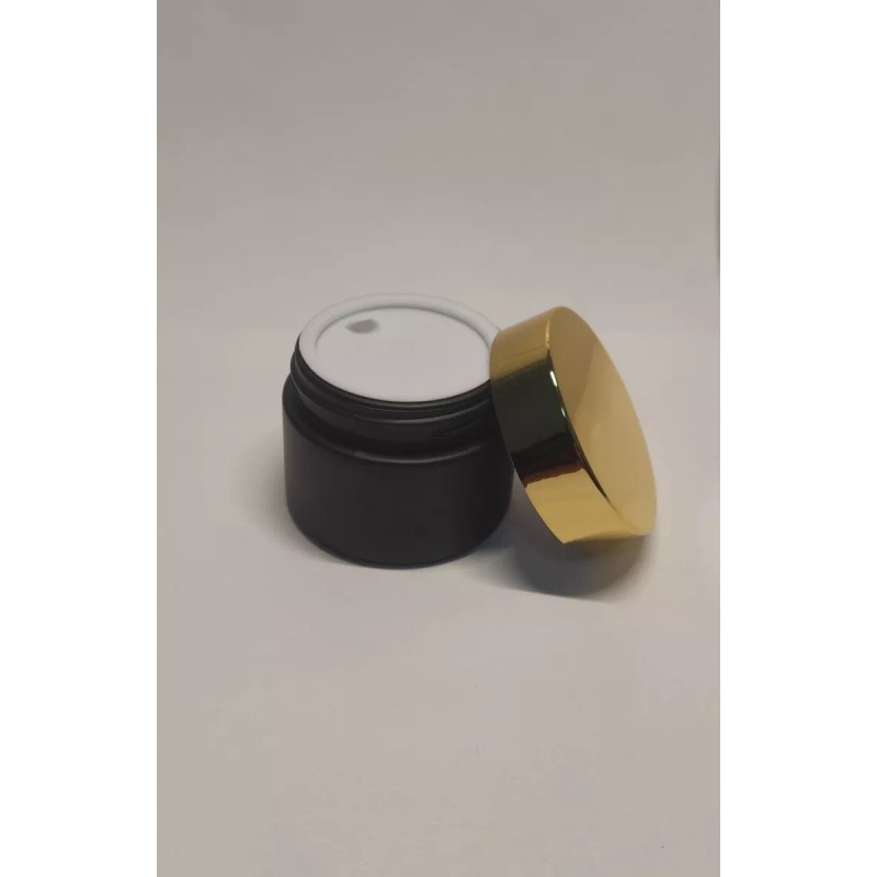 Meliars Envase Pomadera 50 Grs Negro Frost Tapa Dorada Y