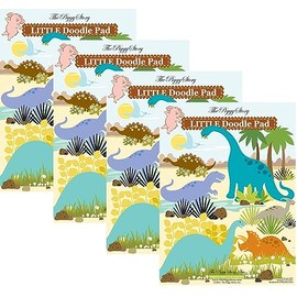 The Piggy Story 'Dinosaur World' Little Doodle Pad ArtFolio Refill for Kids on The Go 4-Pack